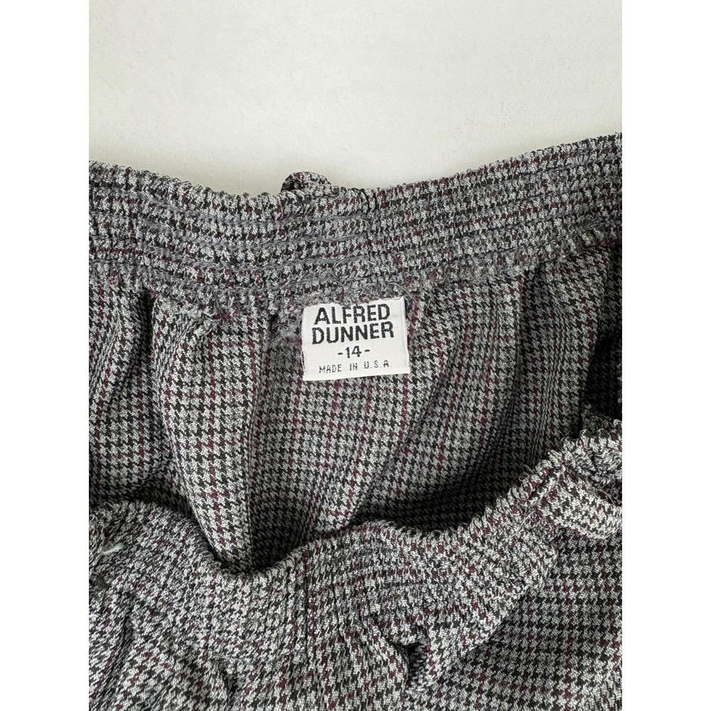 Alfred Dunner Women 14 Houndstooth Elastic Waist Dress Pants Made in USA Vintage - Picture 2 of 11
